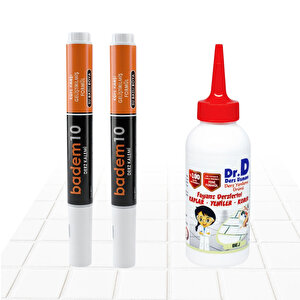 (3'lü SET) Derz Kalemi Derz Dolgu Yenileme Hızlı Kuruyan Su Bazlı Kokusuz Kalıcı Fayans Yenileme Kalem