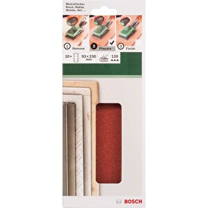 Zımpara Kağıdı 10'lu 93 X 230 Mm 120 Kum 8 Delik 2609256a97