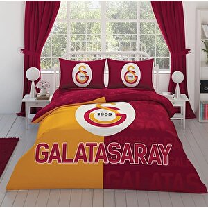 Galatasaray Parçalı Logo Çift Kişilik Nevresim Takımı