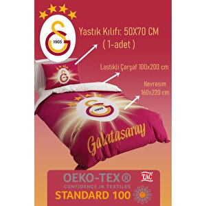 Galatasaray Light Glow Tek Kişilik Nevresim Takımı