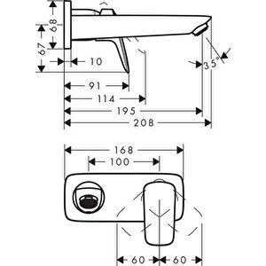 Logis Ankastre Lavabo Bataryası 195 Mm