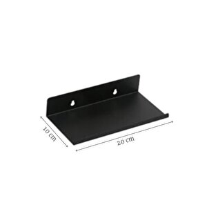 Metal Siyah Duvar Rafı Mutfak Banyo Oda Rafı 20 Cm 30 Cm 40 Cm 3 Lü Paket