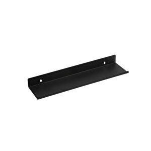 Metal Siyah Duvar Rafı Mutfak Banyo Oda Rafı 20 Cm 30 Cm 40 Cm 3 Lü Paket