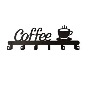 Dekoratif Metal Siyah Mutfak Kupa Ve Fincan Askılığı Coffee Askılık