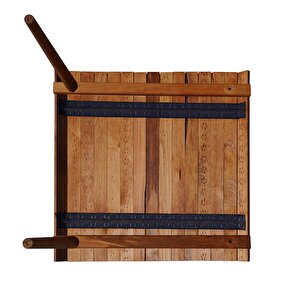 Ahşap Katlanır Rulo Masa Kamp Outdoor Bahçe Araç Araba Masası Çantalı 60x57