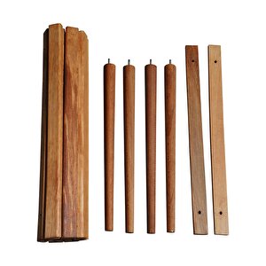 Ahşap Katlanır Rulo Masa Kamp Outdoor Bahçe Araç Araba Masası Çantalı 60x57