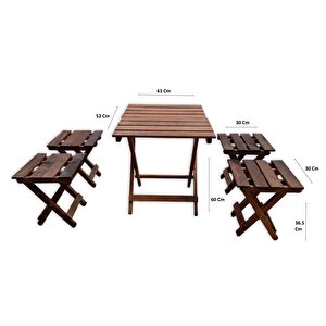 Ahşap Katlanır Piknik Masası Takımı - Ahşap Katlanabilir Masa Ve Tabure