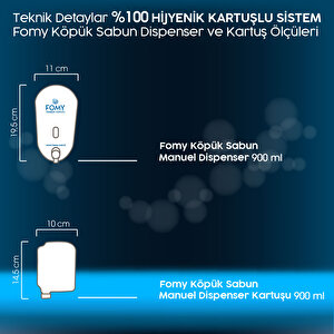 Köpük Sabun Beyaz Dispenser 900 Ml