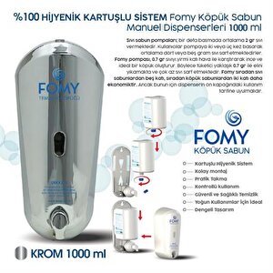 Köpük Sabun Krom Dispenser 1000 Ml