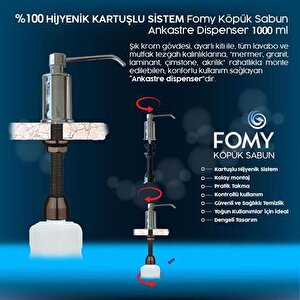 Köpük Sabun Ankastre Siyah Dispenser 1000 Ml