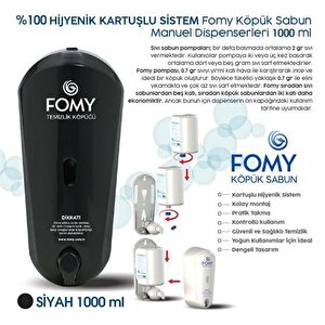Köpük Sabun Siyah Dispenser 1000 Ml