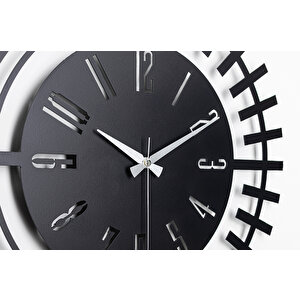 Dubai Metal Siyah Duvar Saati 50x50cm Sessiz Mekanizma Mds-50