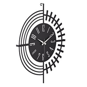 Muyika Dubai Metal Siyah Duvar Saati 50x50cm Sessiz Mekanizma Mds-50