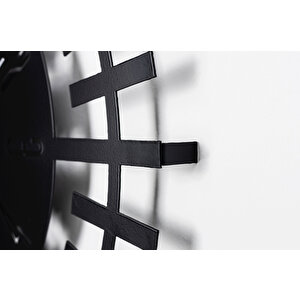 Muyika Dubai Metal Siyah Duvar Saati 50x50cm Sessiz Mekanizma Mds-50