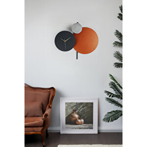 Muyi̇ka Pavimento Hand Made Metal 48x44cm Sessiz Mekanizmalı Dekoratif Duvar Saati Mds-50