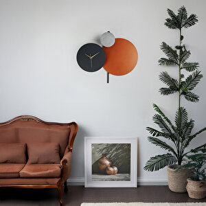 Muyi̇ka Pavimento Hand Made Metal 48x44cm Sessiz Mekanizmalı Dekoratif Duvar Saati Mds-50