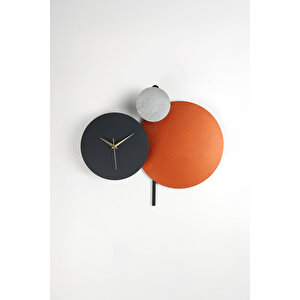 Muyi̇ka Pavimento Hand Made Metal 48x44cm Sessiz Mekanizmalı Dekoratif Duvar Saati Mds-50