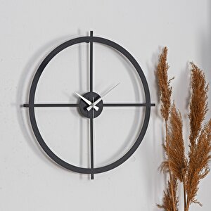 Muyi̇ka Nuvola Metal Siyah Duvar Saati 50x50cm Mds-50
