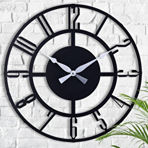 Muyi̇ka Bunnela Metal 70 Cm Siyah Duvar Saati  70x70 Cm Mds-70