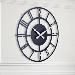 Muyi̇ka Bunnela Metal 70 Cm Siyah Duvar Saati  70x70 Cm Mds-70