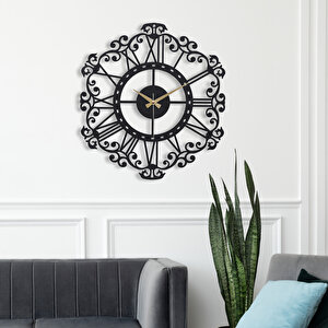 Muyi̇ka Modellato Yeni Koleksiyon Dekoratif Metal Siyah Duvar Saati 41x41 Cm Sessiz Mekanizma Mds-41