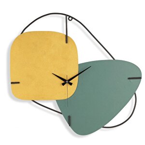 Muyi̇ka Brazil Metal Hand-made 58x55cm Sessiz Mekanizmalı Dekoratif Duvar Saati