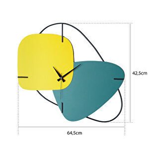 Muyi̇ka Brazil Metal Hand-made 58x55cm Sessiz Mekanizmalı Dekoratif Duvar Saati