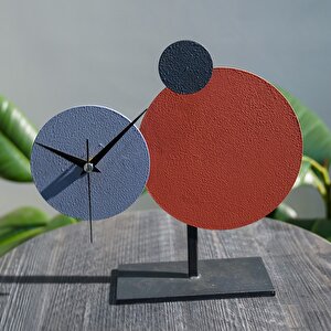 Muyi̇ka Pavimento Metal Masa Saati Kiremit-mavi-antrasit 26x25cm