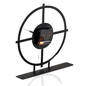 Muyika Nuvola Siyah Metal Dekoratif  Masa Üstü Saati 25x23cm Mms-m