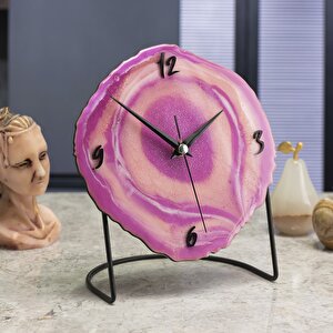 Muyi̇ka Diverso Şeker Pembe Dekoratif Masa Saati18x23cm Sessiz Mekanizmalı  Mms-epo