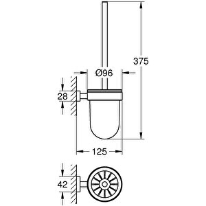 Eurocube Tuvalet Fırçası Banyo Aksesuarı - 40513001
