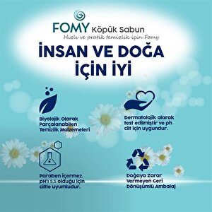 Fomy Antibakteriyel Köpük Sabun Kartuşu Güvenli Derinlemesine Temizlik, Uzun Süreli Hijyen 1000ml