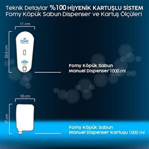 Fomy Antibakteriyel Köpük Sabun Kartuşu Güvenli Derinlemesine Temizlik, Uzun Süreli Hijyen 1000ml