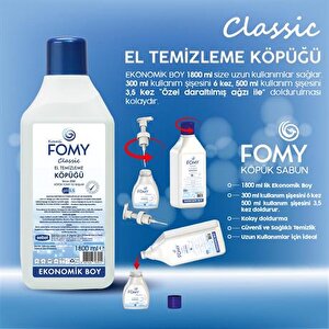 Classic Ferahlatıcı Derinlemesine Temizlik Kremsi Kolay Durulanan Cilt Temizleme Köpüğü 1800ml