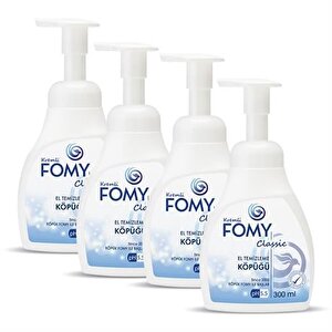 Classic Ferahlatıcı Derinlemesine Temizlik Kremsi Kolay Durulanan Cilt Temizleme Köpüğü 4x300ml
