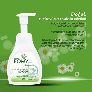 Doğal Narin El Temizleme Köpüğü Özenle Hazırlanmış Nemlendirici Yenileyici Formül 300+1800ml