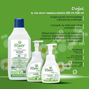 Doğal Narin El Temizleme Köpüğü Özenle Hazırlanmış Nemlendirici Yenileyici Formül 300+1800ml