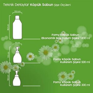 Fomy Doğal Narin El Temizleme Köpüğü Özenle Hazırlanmış Nemlendirici Yenileyici Formül 300+1800ml