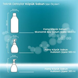 Fomy Antibakteriyel Köpük Sabun Güvenli Derinlemesine Temizlik, Uzun Süreli Hijyen 300ml + 1800ml