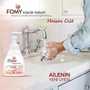 Fomy Hassas Cilt Kuru Sert Ciltler Yoğun Nemlendirici Arındırıcı Kremli Köpük Sabun 4 Adet 300 Ml