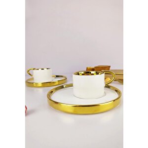 Kosova Porselen 6’lı Kahve Fincan Takımı Beyaz - İst-85