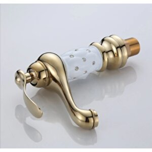 Fleko Gold Taşlı Lavabo Bataryası