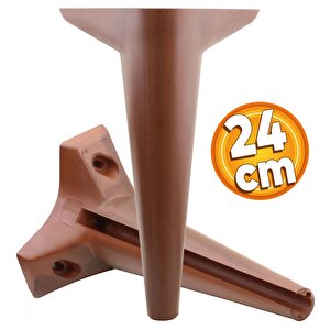Aspen Lüks Mobilya Kanepe Koltuk Tv Ünitesi Konsol Ayağı Ayakları 24 Cm Ahşap Desenli Ayak (4 Adet)