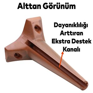 Aspen Lüks Mobilya Kanepe Koltuk Tv Ünitesi Konsol Ayağı Ayakları 24 Cm Ahşap Desenli Ayak (4 Adet)