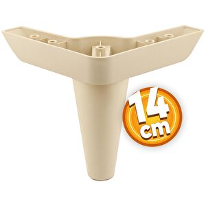 Aspen Lüks Mobilya Kanepe Koltuk Tv Ünitesi Baza Ayağı Ayakları 14 Cm Krem Köşe Ayak (4 Adet)