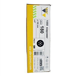 SİA 1550 SİAPOWER ZIMPARA 150 MM 180 KUM | AHŞAP İŞLERİNİZDE MÜKEMMEL SONUÇLAR | 25 ADET
