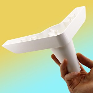 Aspen Lüks Mobilya Kanepe Sehpa Puf Koltuk Ayağı 11 Cm Beyaz Baza Ayak  (4 Adet)