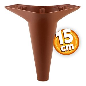 Aspen Lüks Mobilya Kanepe Koltuk Tv Ünitesi Baza Ayağı Ayakları 15 Cm Kahverengi Ayak (4 Adet)