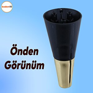 Clara 6'lı Set Mobilya Koltuk Kanepe Baza Yatak Tv Ünite Destek Ayağı 15 Cm Ayakları Siyah Gold