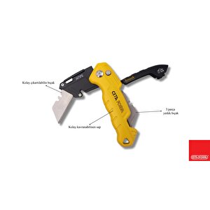 158 Mm Katlanır Maket Bıçağı Trapez Tip J47spq